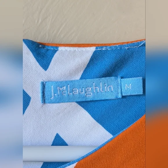 J. McLAUGHLIN Chic Shift Dress, Colorful, Graphic, Stretch, Summer, Bold, M - Picture 2 of 7